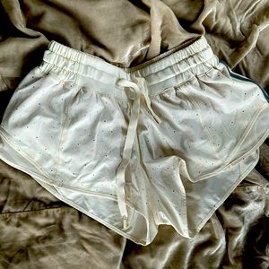 Lululemon’s hotty hot short with a 2.5” inseam. Built in briefs and drawstring!